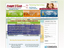 Tablet Screenshot of freight2cash.com